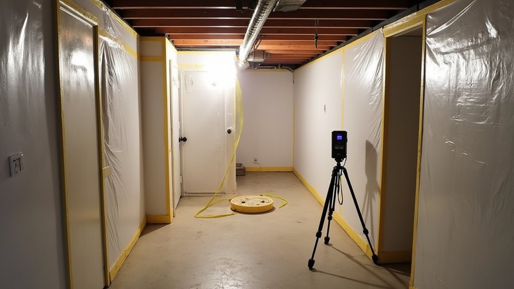 lock down testing area